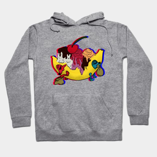 Trippy Banana Split Hoodie by theartBinn